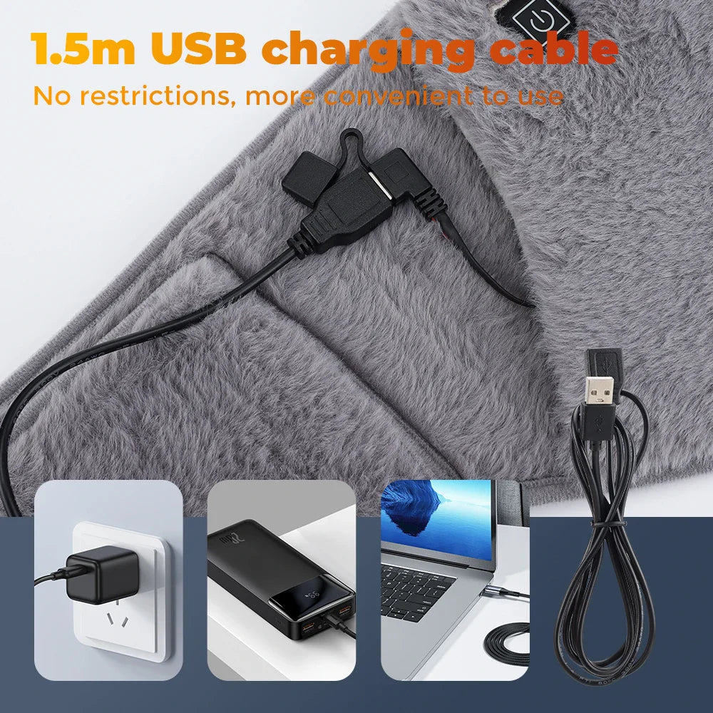 BowLift | ThermaBelt Pro | Electric Heating Belt with Graphene Technology | 3-Stage Temperature Control | Hand & Waist Warmer made of Crystal Velvet | USB Powered