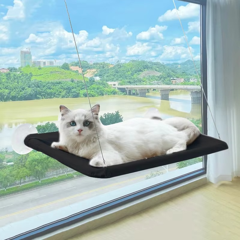 BowLift | Deluxe Cat Window Perch - Premium, Ultra-Soft Hammock for Cats - Compact & Secure