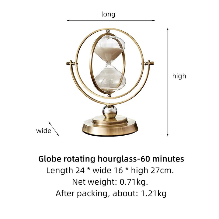 Time Charmer Metal Hourglass Decor | Bowlift