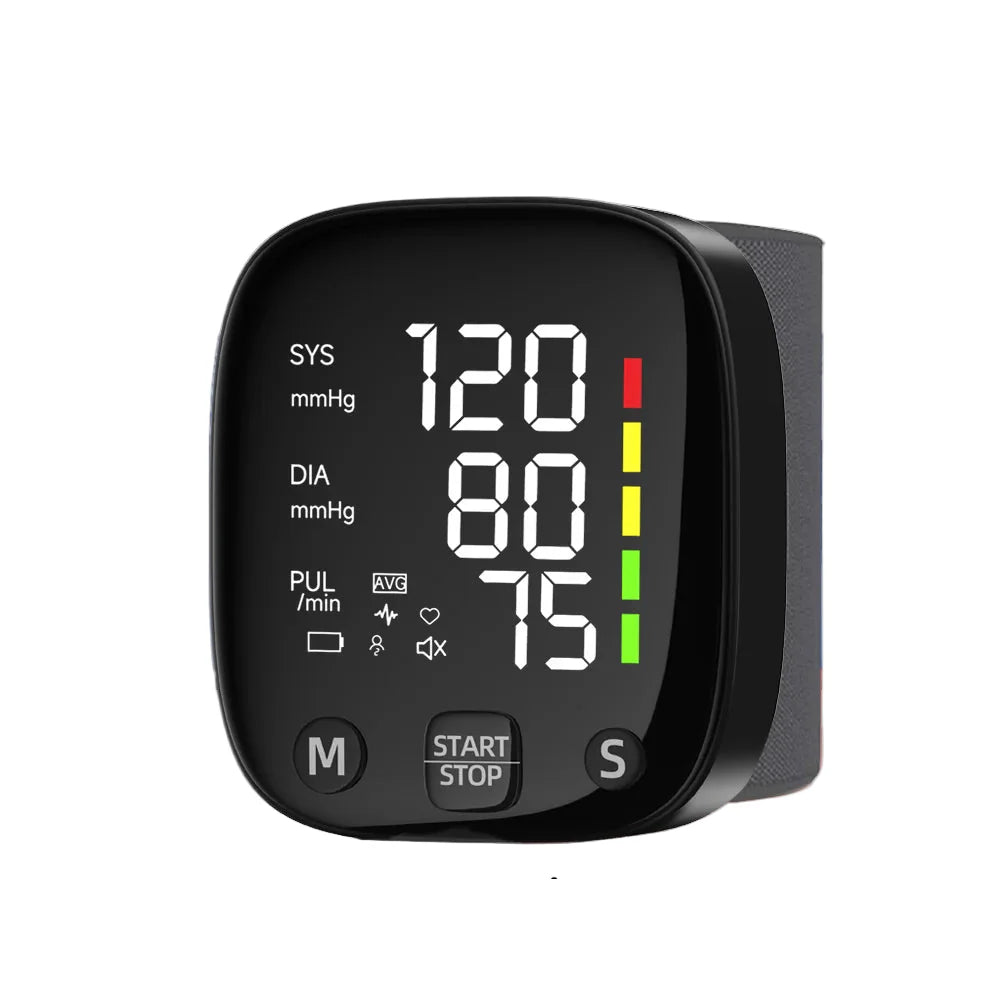 BowLift | Rechargeable LED Wrist Blood Pressure Monitor with Voice Function – HeartGuard