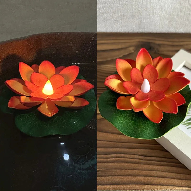 BowLift | GlowLotus Solar Lotus Lamp | Water Sensor | Warm White Light for Pond & Garden