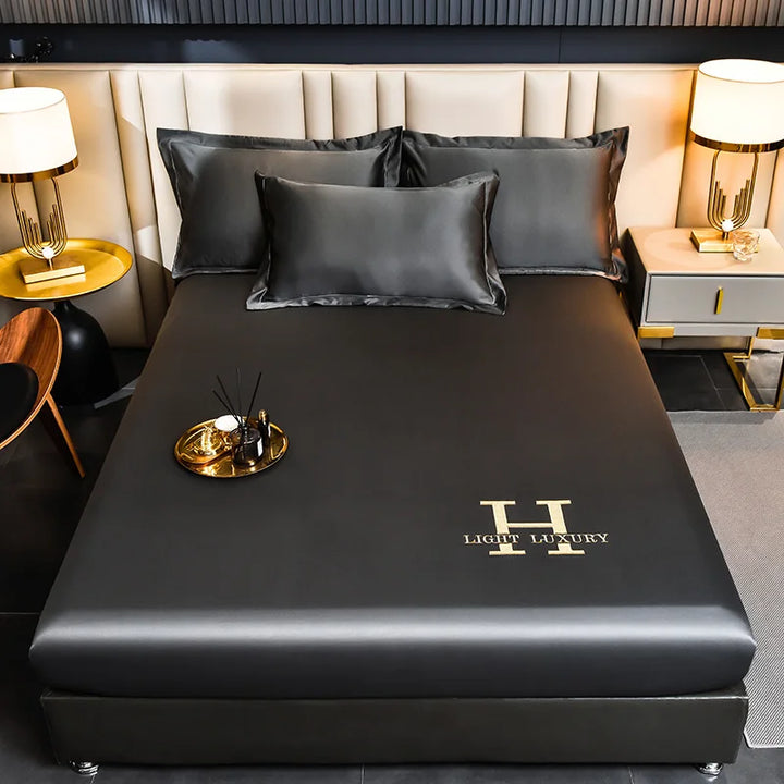 BowLift | Solid Color Silk Bed Sheet