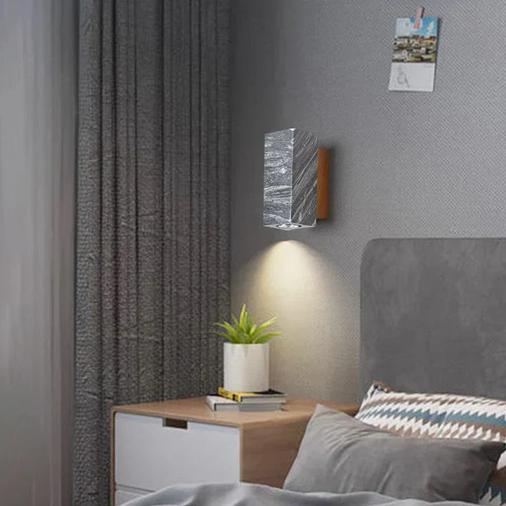 BowLift | ZenBeam – Grey Wabi-Sabi Wall Lamp for Tranquil Ambience