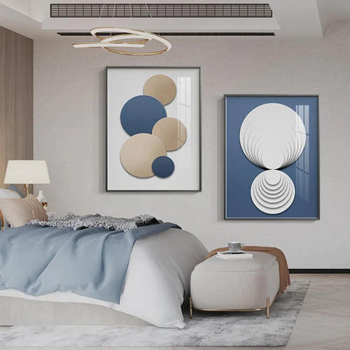 Modern Aesthetics Abstract Geometry Wall Art Fine Art Canvas Prints Posters Pictures For Modern Apartment Living Room Light Luxury Home Decor | Bowlift