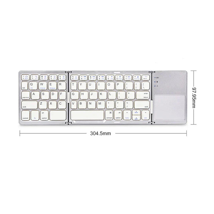Wireless foldable Bluetooth keyboard with touchpad – Compact, versatile, and ultra-portable | Bowlift