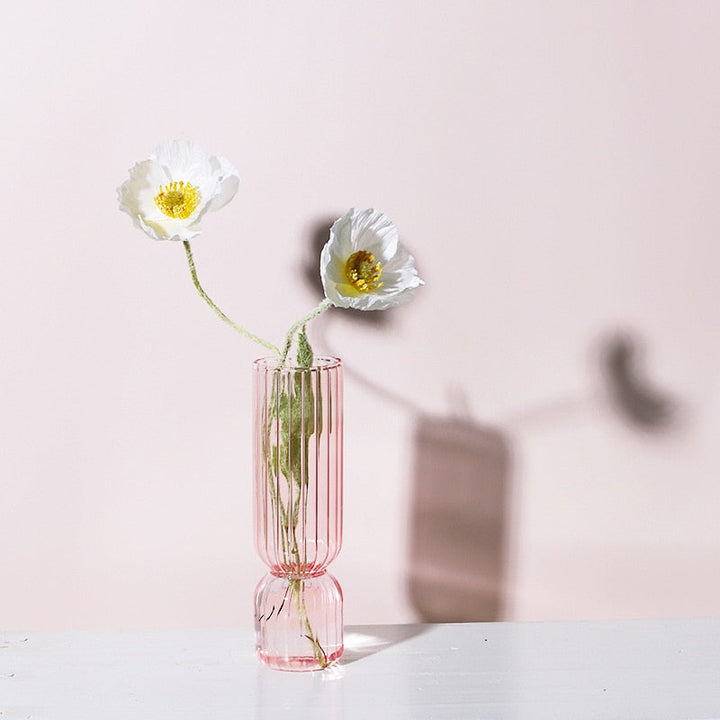 Scallop Cylinder Glass Vase | Bowlift