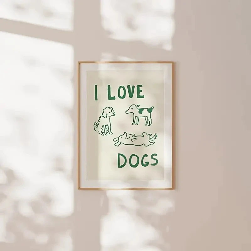 I Love Dogs Wall Art | Bowlift