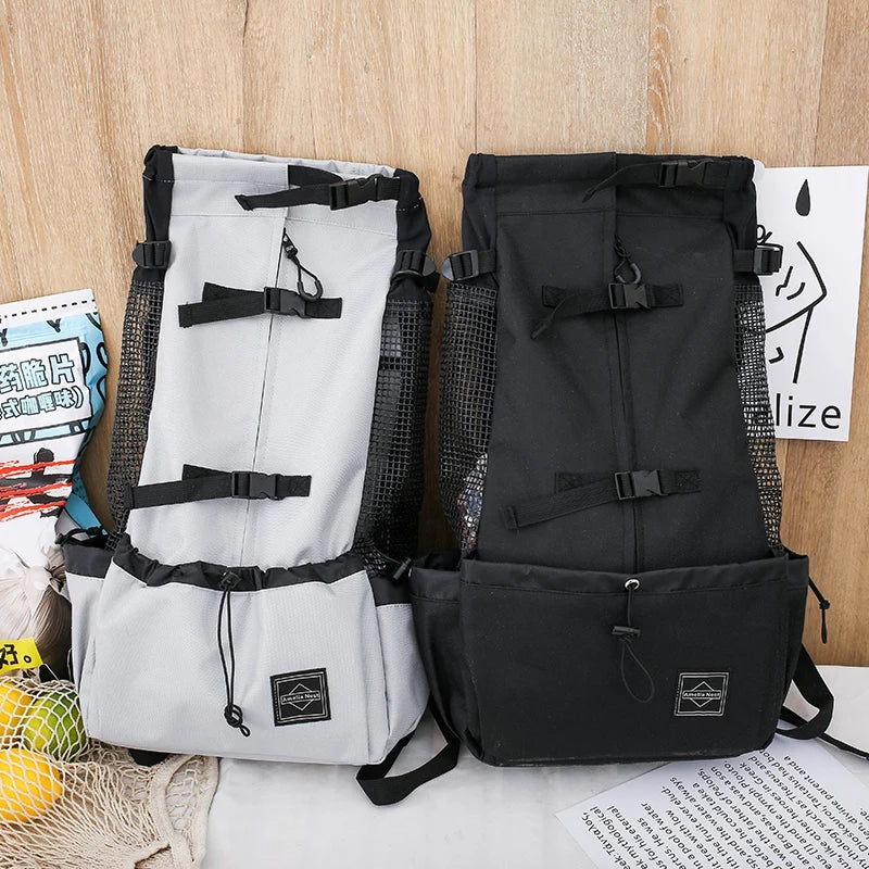 Dog backpack for outdoor & travel breathable Bowlift
