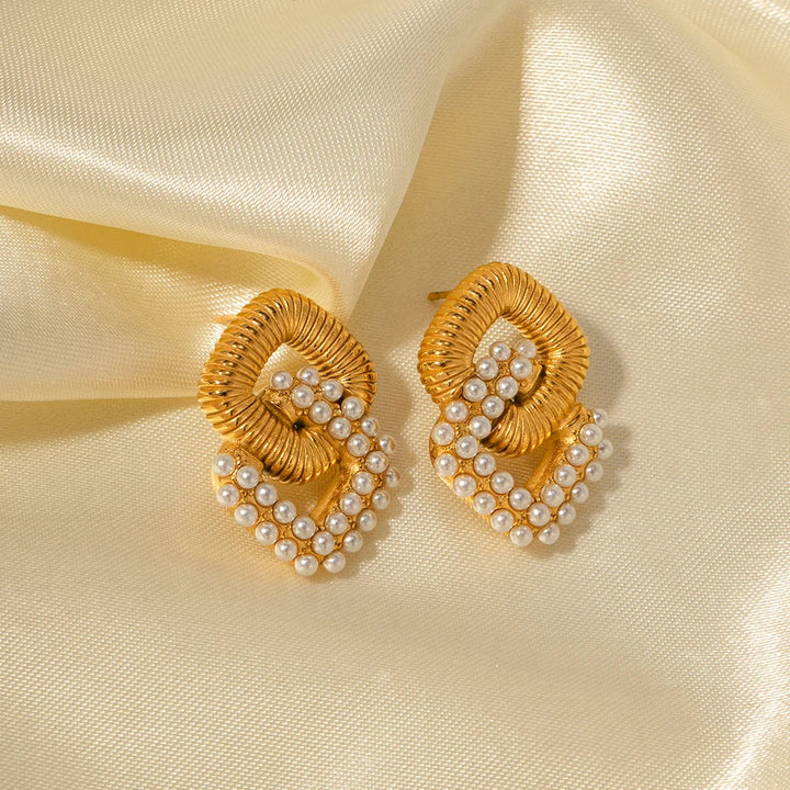 BowLift | 18k Textured Dual Squircle Earrings