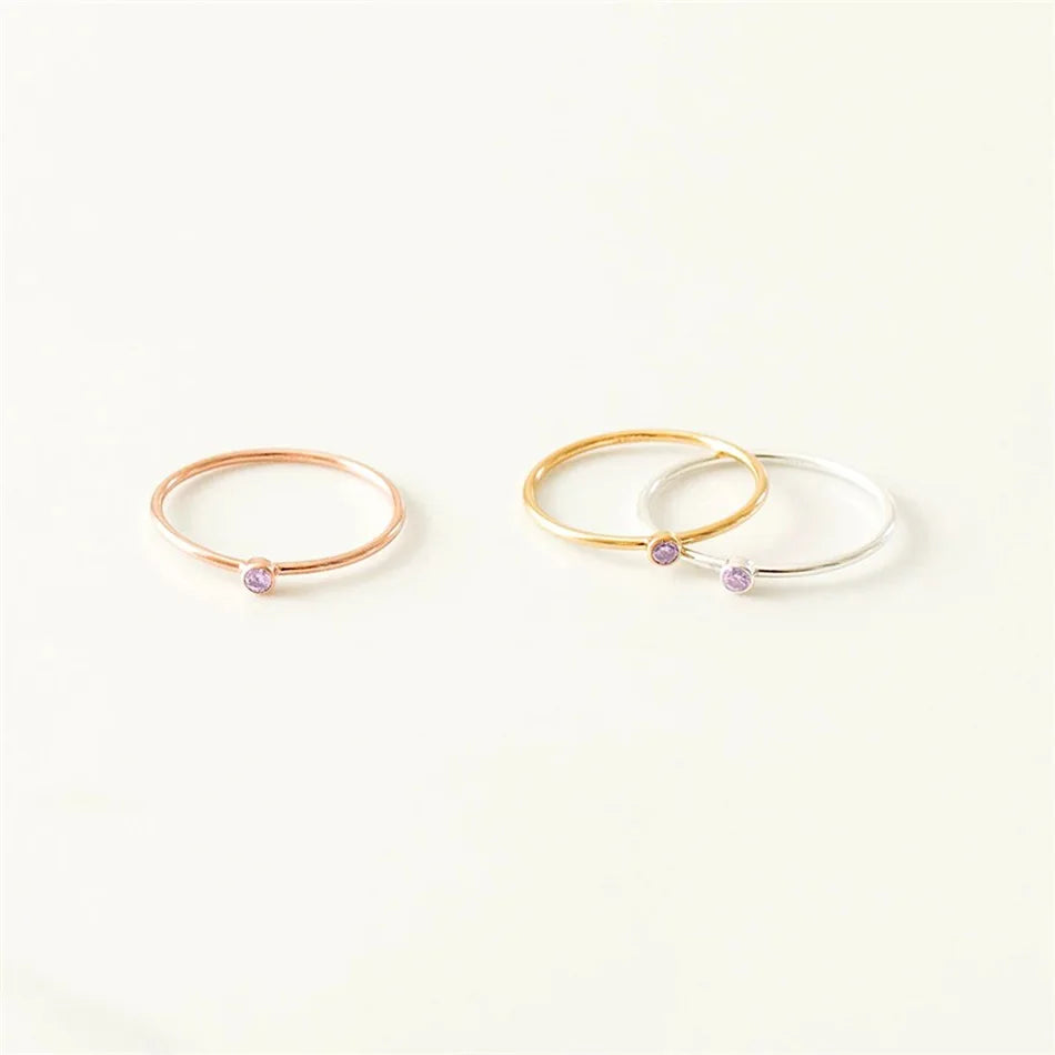 BowLift | Dainty Birthstone Ring