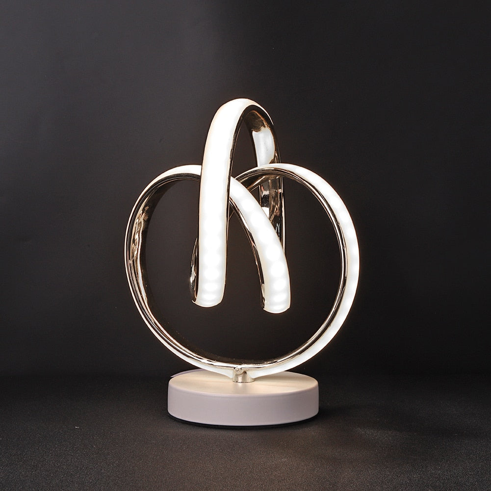 BowLift | SpiralGlow – Sleek LED Table Lamp with Cozy Warm Light