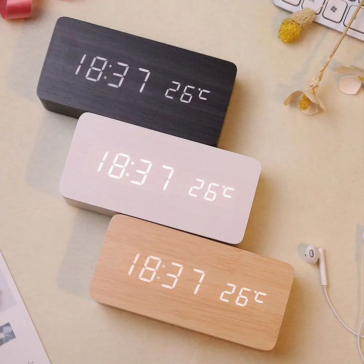 BowLift | Wood LED Smart Alarm Clock for Bedroom