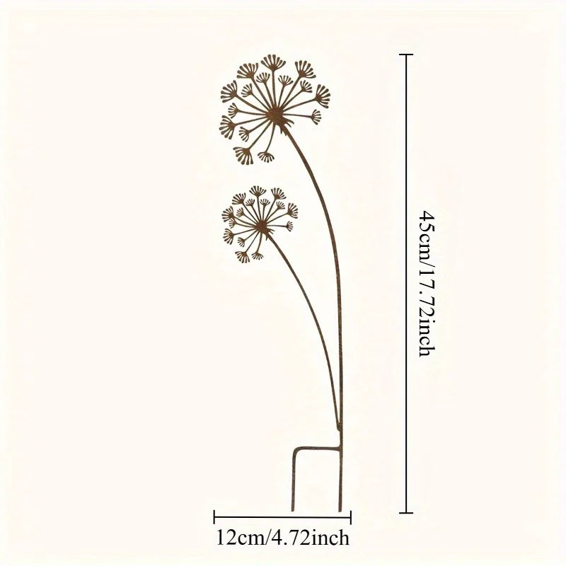 BowLift | Florandis Metal Garden Stake Flower | Decorative Stake for Balcony, Bed & Plant Pot | Weatherproof & Detailed