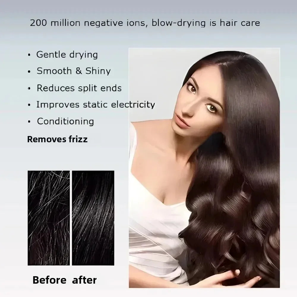 BowLift | Ion Hair Dryer | 200 Million Negative Ions | Intelligent Temperature Control | 110,000 RPM