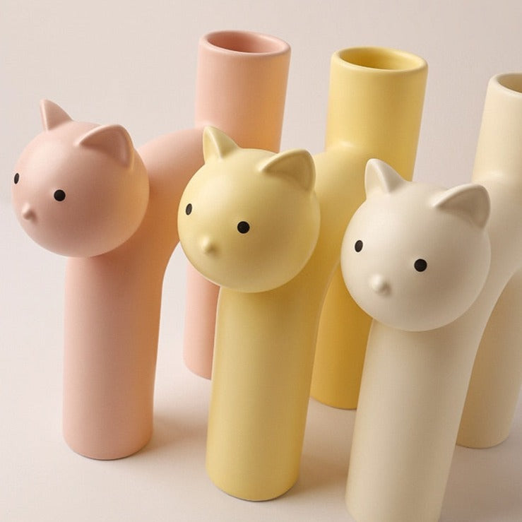Ceramic Cat Vase | Bowlift