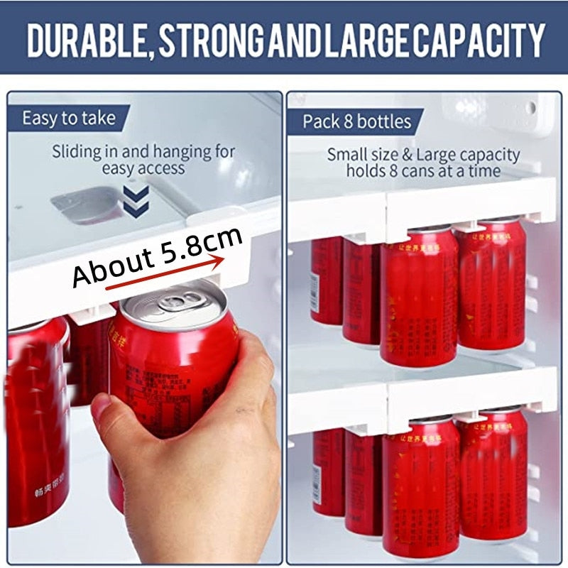 BowLift | Refrigerator Beverage Organizer Slide Rack