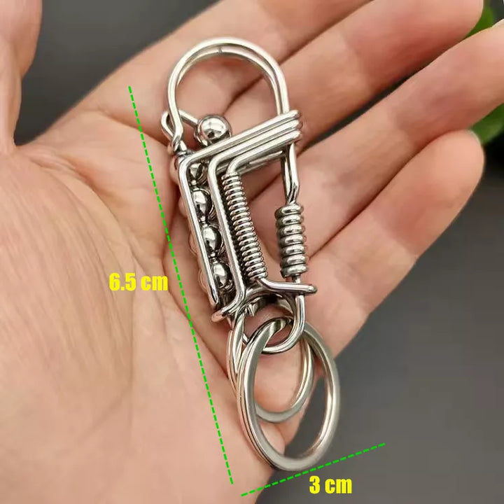 Iron Weave Stainless Matte-Finish Keychain | Bowlift