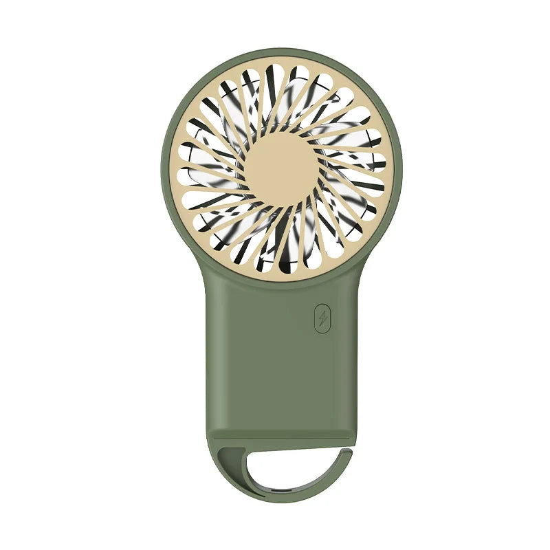 BowLift | Airivio Mini Fan | Foldable & USB-C | Quiet & Portable | With Carabiner & Battery