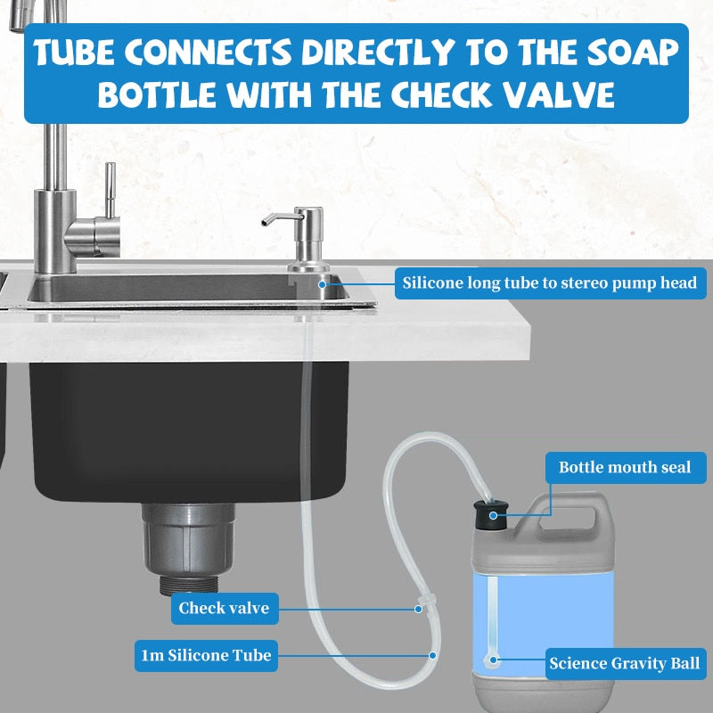 BowLift | Kitchen Sink Built-in Liquid Soap Dispenser Kit