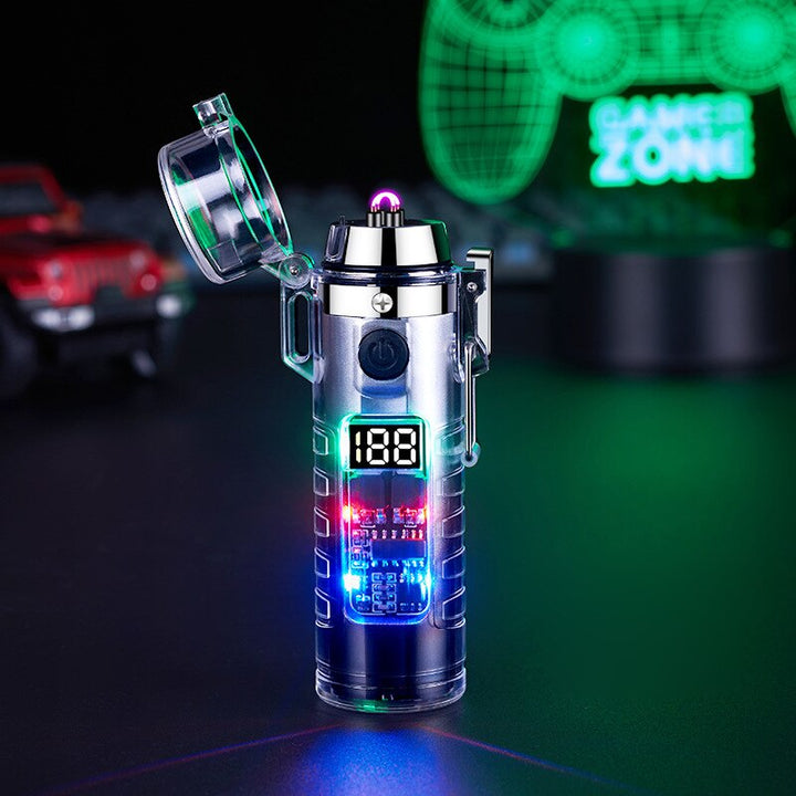 Windproof Double Arc Transparent Flashlight Lighter | Bowlift