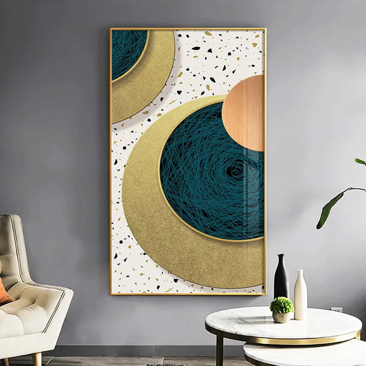 Modern Abstract Geometric Circles Wall Art Fine Art Canvas Prints Pictures For Luxury Living Room Dining Room Hotel Bedroom Home Office Art Decor | Bowlift