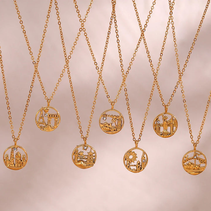 BowLift | 18k Landmark Adventures Travelers Necklace