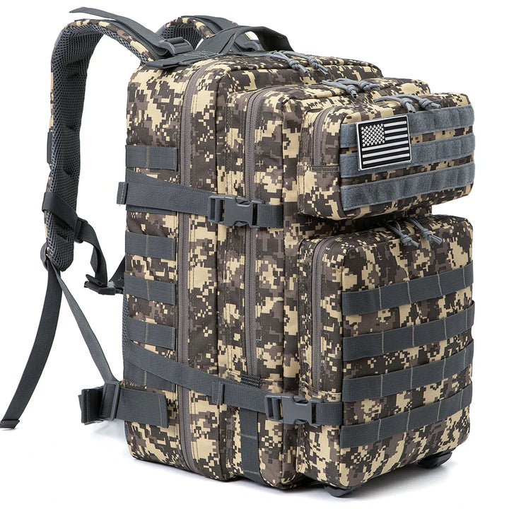 BowLift | TACTICO45 45 L Outdoor Rucksack | Molle-System | 3-Day Capacity | Robust & Multifunctional – Black/Khaki/Olive