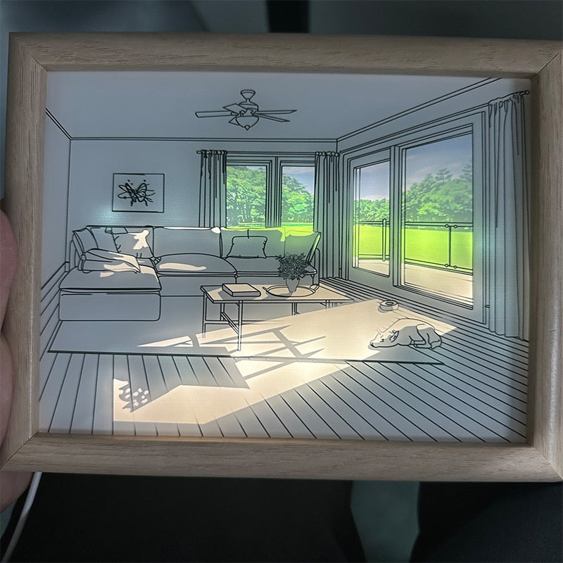 BowLift | 2D Painting Art Lumina Creative LED Lamp