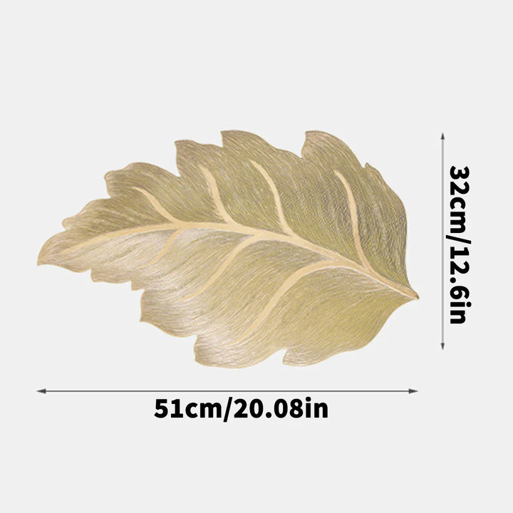 Gold Leaf Shape Decorative Serving Tray | Bowlift