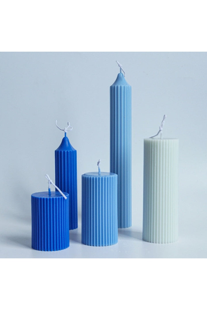 striped column candle shape | Bowlift