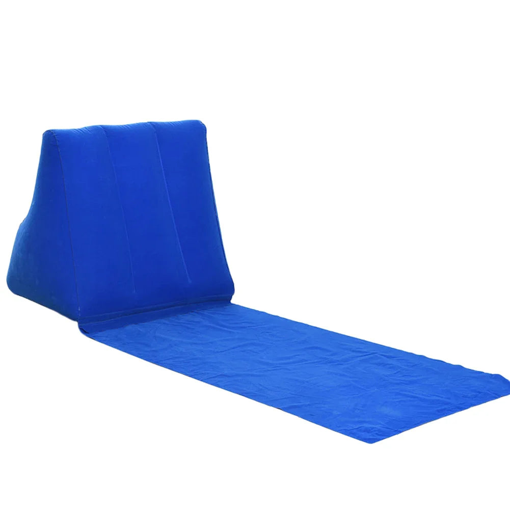BowLift | Inflatable Beach Mat with Backrest | Foldable & Comfortable | AirLounge Travel & Camping Lounge Pillow