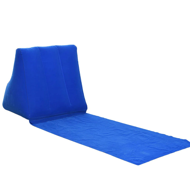 BowLift | Inflatable Beach Mat with Backrest | Foldable & Comfortable | AirLounge Travel & Camping Lounge Pillow