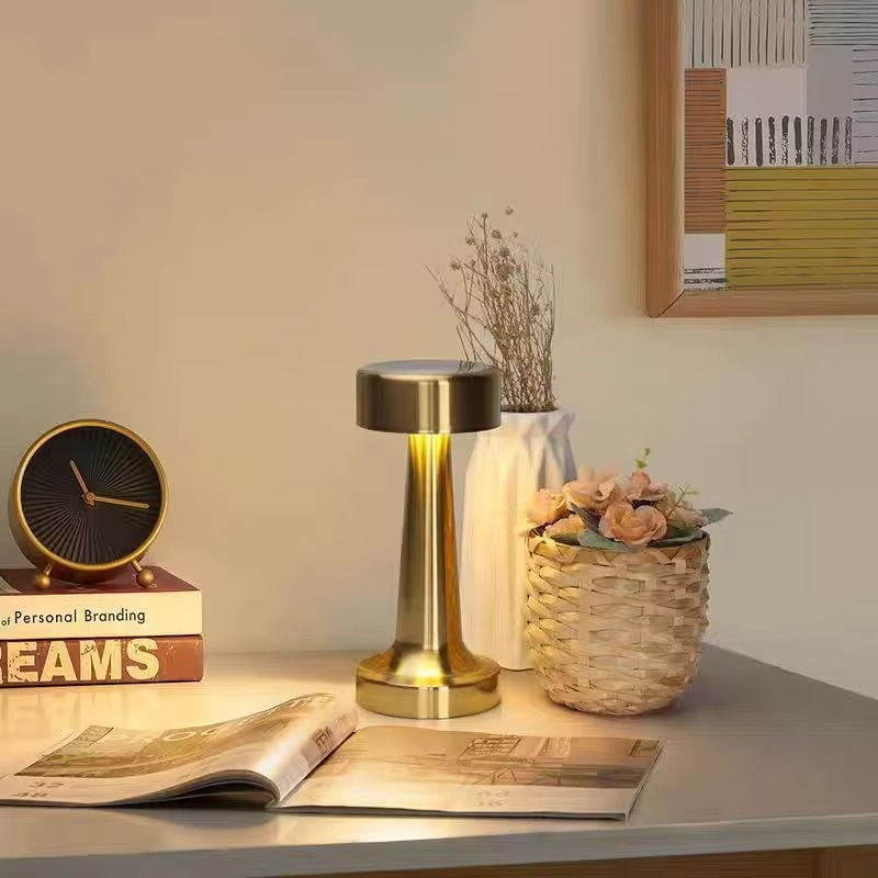 BowLift | Retro LED Touch Sensor Table Lamp - Rechargeable Night Light for Home Interiors