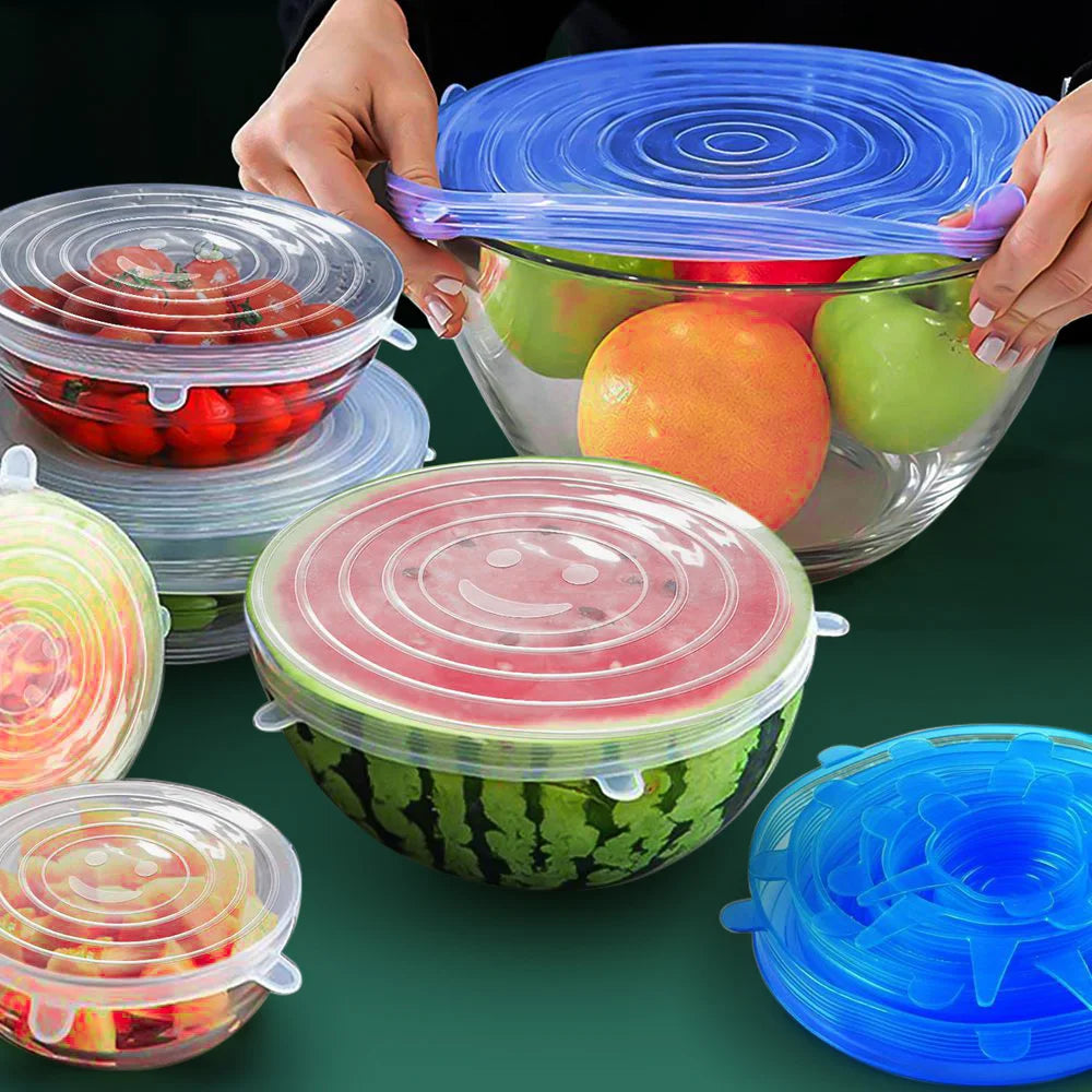 BowLift | Elastic Silicone Lid Covers 6PCS