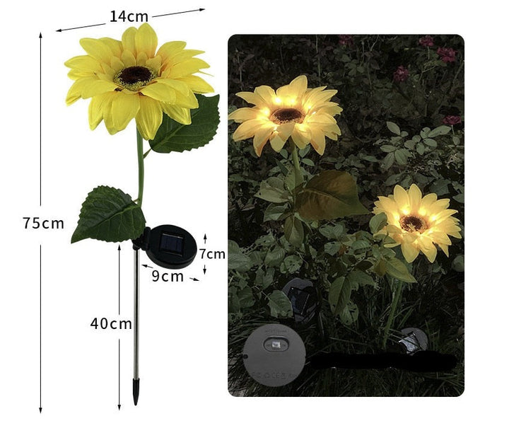 Sunflower Waterproof Solar Led Garden Lights | Bowlift