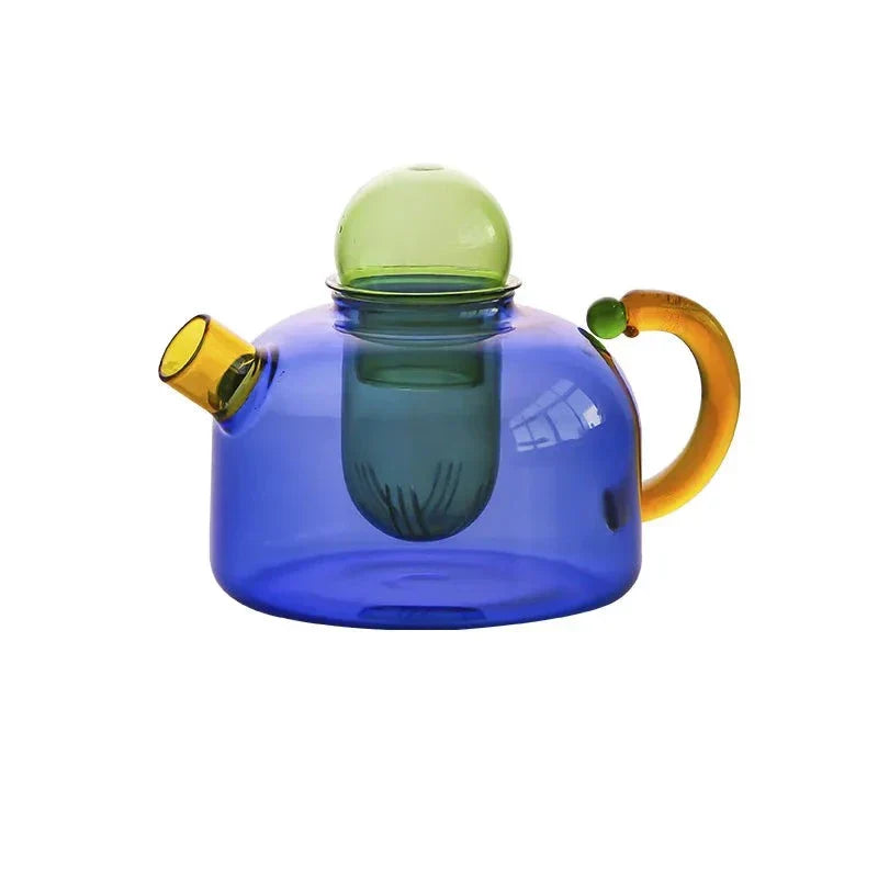 BowLift | Contrasting Color Glass Tea Set