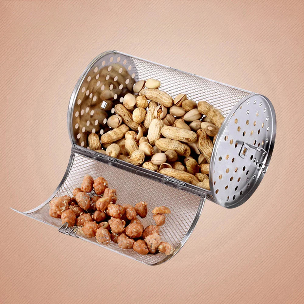 BowLift | Stainless Steel Rolling Grill Basket