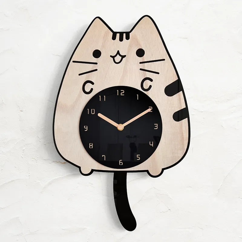 BowLift | Happy Curious Cat Wall Clock