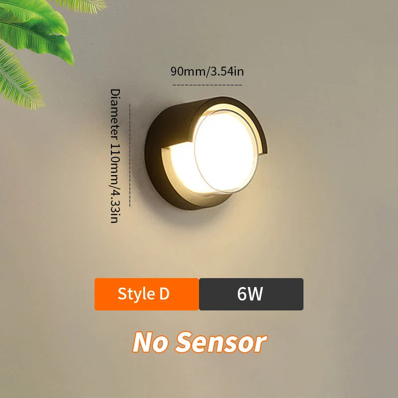 BowLift | LED Wall Light LumoGuard | With Radar Motion Sensor | 6W/12W | Warm & Cold White | IP66 Waterproof