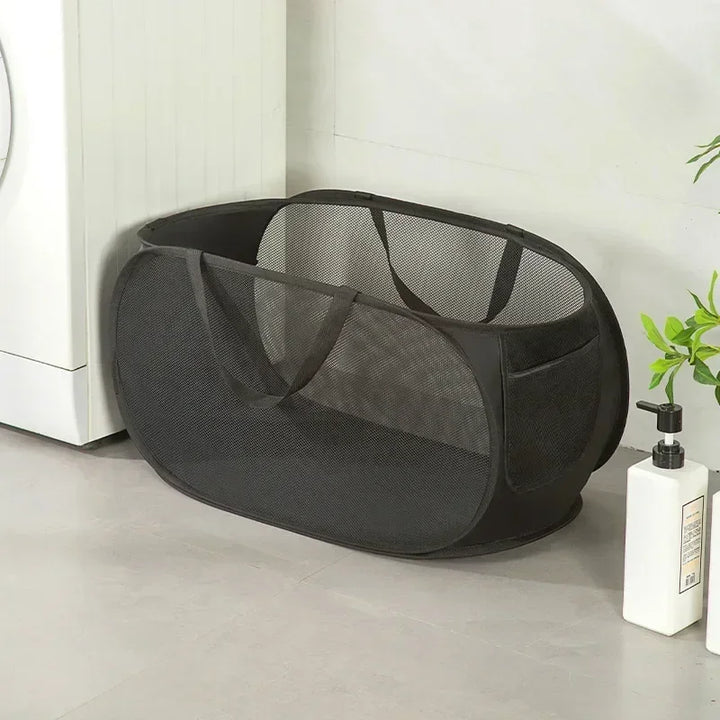 BowLift | Laundry Basket Faltix | Pop-Up Design | With Side Pocket & Reinforced Frame | Single or with Double Separation