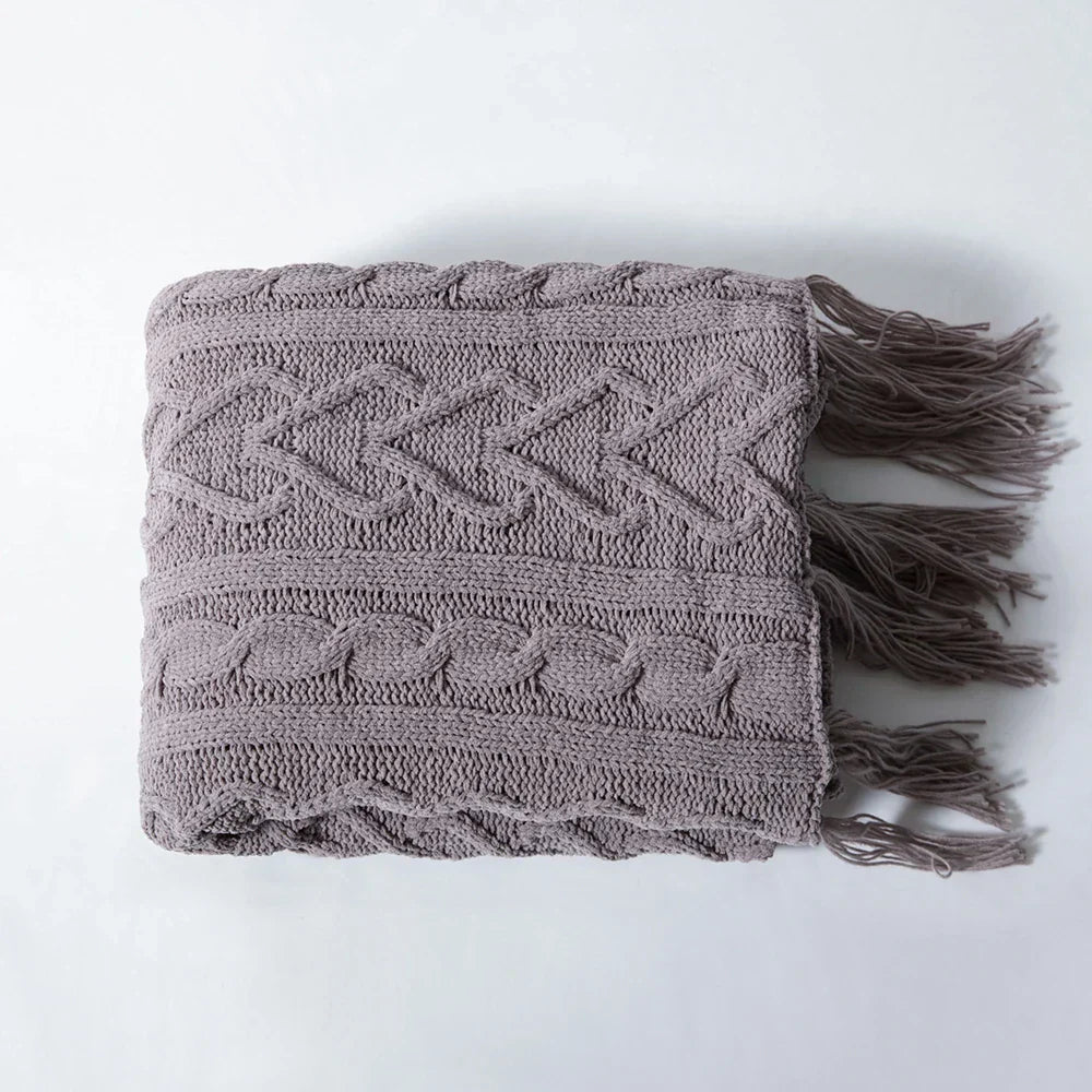 HeartCozy Blanket – Luxe Chenille Blanket with Heart Fringes Bowlift