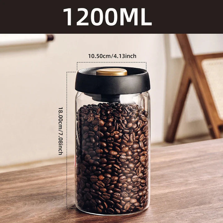 Vacuum storage jar made of borosilicate glass | Bowlift