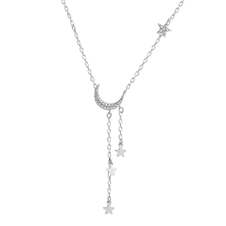 BowLift | Crescent Moon Dangling Star Necklace