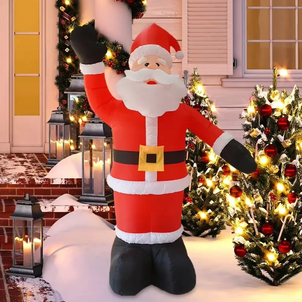 BowLift | Giant 6ft Inflatable Santa Claus with LED Light for Christmas and Holiday Yard Decor