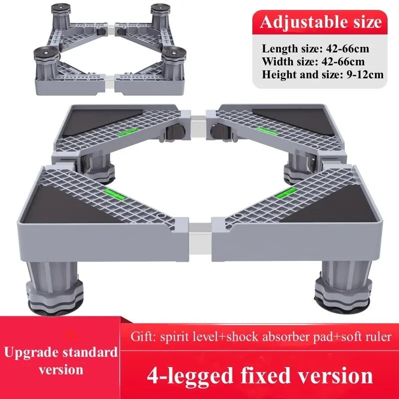 BowLift | Stabilova Adjustable Roll Base for Washing Machine & Refrigerator | With 4 Double Wheels & Shock Absorption | Height Adjustable & Load-Bearing