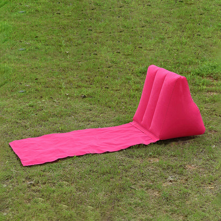 BowLift | Inflatable Beach Mat with Backrest | Foldable & Comfortable | AirLounge Travel & Camping Lounge Pillow