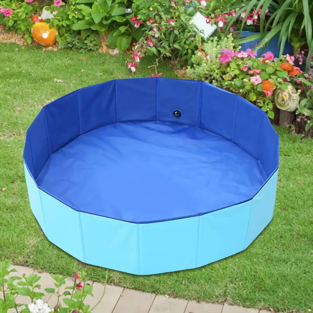 Foldable PVC Dog Pool with Drainage Valve Bowlift