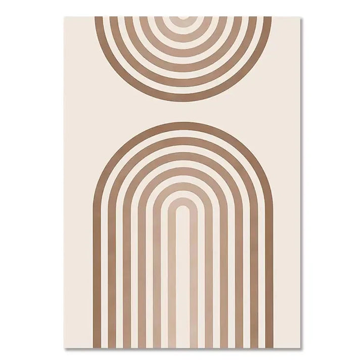 Minimalist Terracotta Sun Abstract Wall Art Fine Art Canvas Prints Modern Pictures For Living Room Bedroom Gallery Wall Art Decor | Bowlift