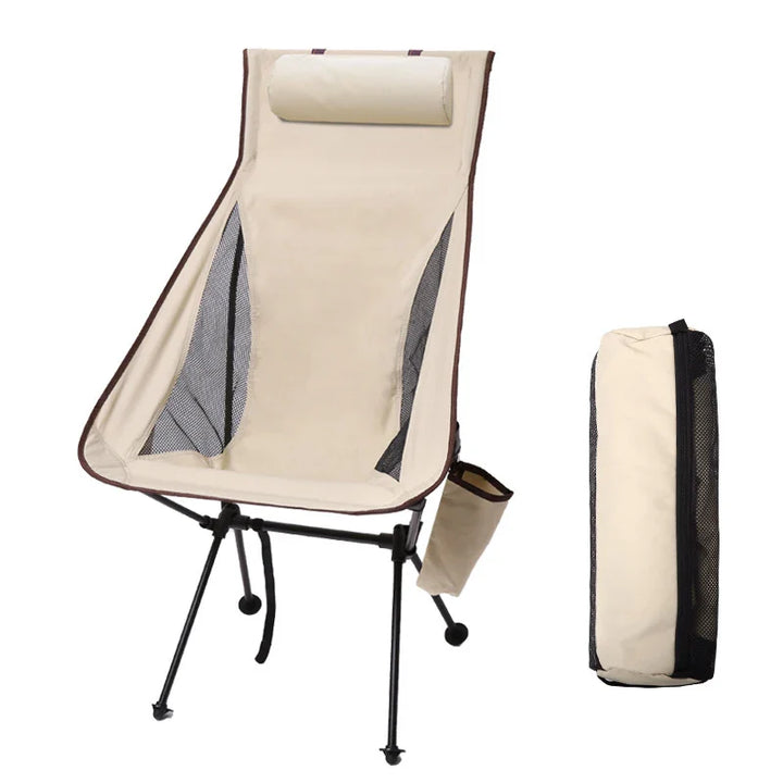 BowLift | CAMPEROX Folding Chair Outdoor | Loadable up to 150 kg | Aluminum frame & tear-resistant fabric | For camping, beach & garden