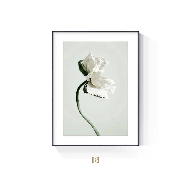 Minimalist Abstract Floral Wall Art Fine Art Canvas Prints Inspirational Quote Poster Gallery Wall Pictures For Living Room Bedroom Art Decor | Bowlift